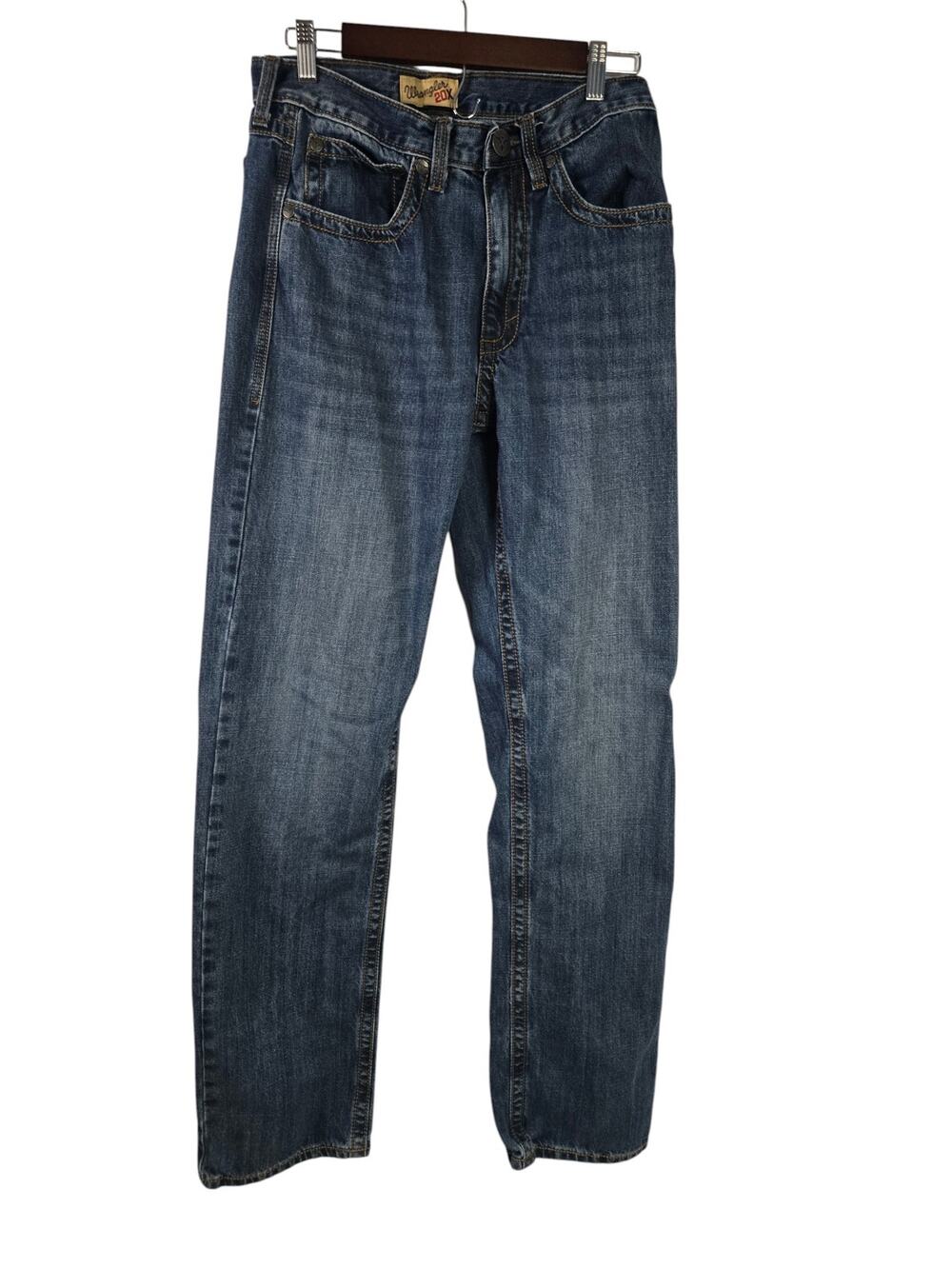 Wrangler 20X Jeans Mens 30x38 Blue Straight Leg 100% Cotton Western Denim